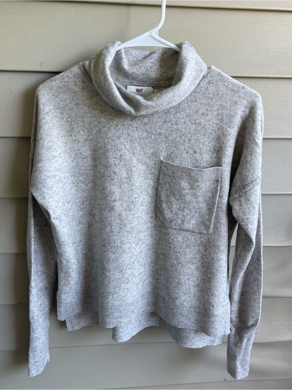 Vineyard Vines Wool Cashmere Turtleneck Sweater Size S Gray Boxy Capsule